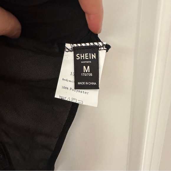 (2 for $30) SHEIN sequin scoop neck bodysuit NWT - Picture 4 of 6